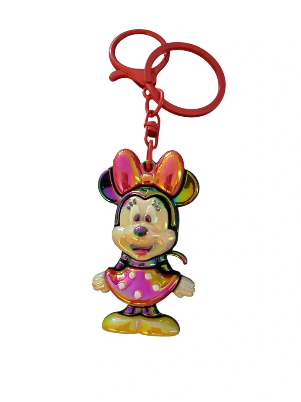 MINNIE MOUSE 3D IRIDESCENT BAG CHARM KEYCHAIN